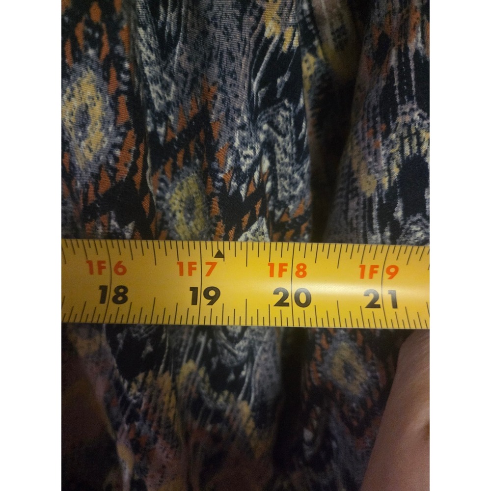 Weekend Suzanne Betro Womens 4X Blue Brown Abstract‎ Long Sleeve Top - Picture 4 of 5